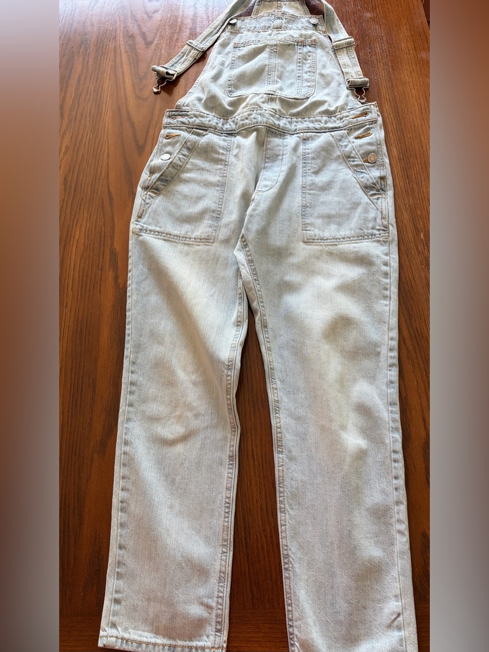 GAP Light Wash Denim Overalls - Pale Blue